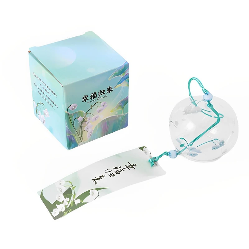 Japanische Wind glocke Japan Glockenspiel handgemachte Glas Furin Home Decors Spa Küche Büro Dekor Sakura Kirschblüte Muster – Detail 6