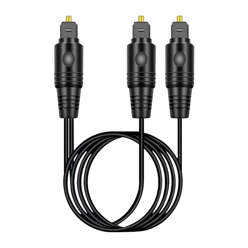 1pc Digital Optical Audio Splitter 1 Male Input 2 Male Outputs Dual Output Control For Home Theater Gaming Consoles