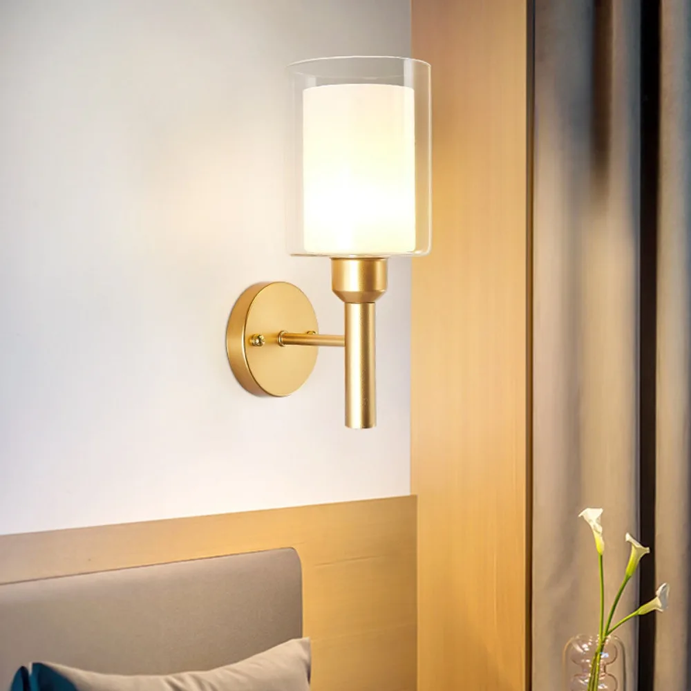 

Wall Lamps for Bedside Bedroom LED Glass Ball Wall Lighting Wall Sconce for Dinning Room Black GoldIndoor LED