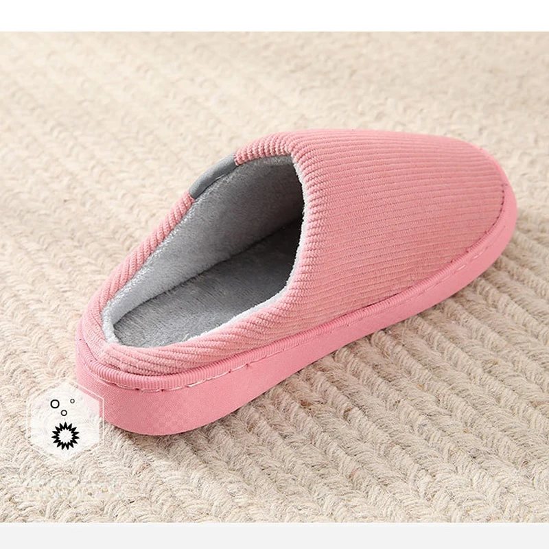 Womens Home Slipper Female Winter Warm Plush Cotton Anti Skid Indoor Fuzzy Non Slip Room House Floor Shoes Male Men 2024 New