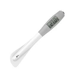 Premium Digital Kitchen Thermometer with Food - Grade Silicone Tip - Instant Read Temperature Gauge for Meat, Candy, and Milk (Wide Range -50°C to 300°C) (Light gray)