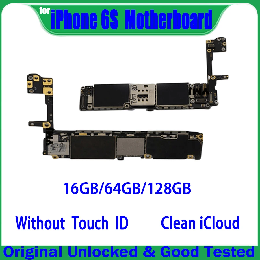 

Clean iCloud Mainboard For Iphone 6S 4.7" Motherboard Original Unlocked For Iphone 6S Logic Board 16GB 64GB 128GB 100% Tested