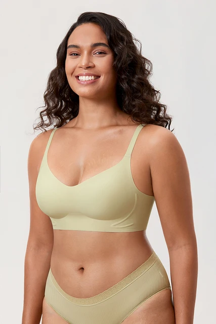 Women's Plus Size Wireless Bra Seamless Bras Invisible Bralette