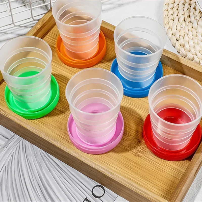 Retractable Telescopic Collapsible Cups, Water Drinking Tea Cup, Outdoor Sport Travel Plastic Folding Cup