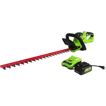 24V 22" Cordless Laser Cut Hedge Trimmer with 4.0Ah USB Battery & Charger 1