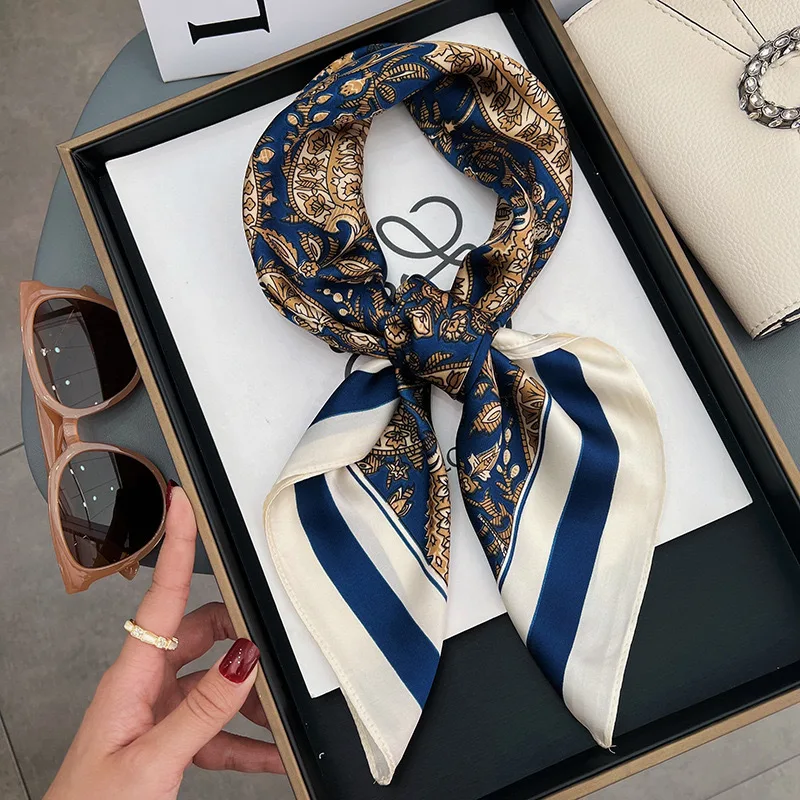 Women's Silk Scarf Luxury Silk Scarf Neckerchief Purse Scarves Square Designer Silk Scarf Ladies Headscarf SJ01 5