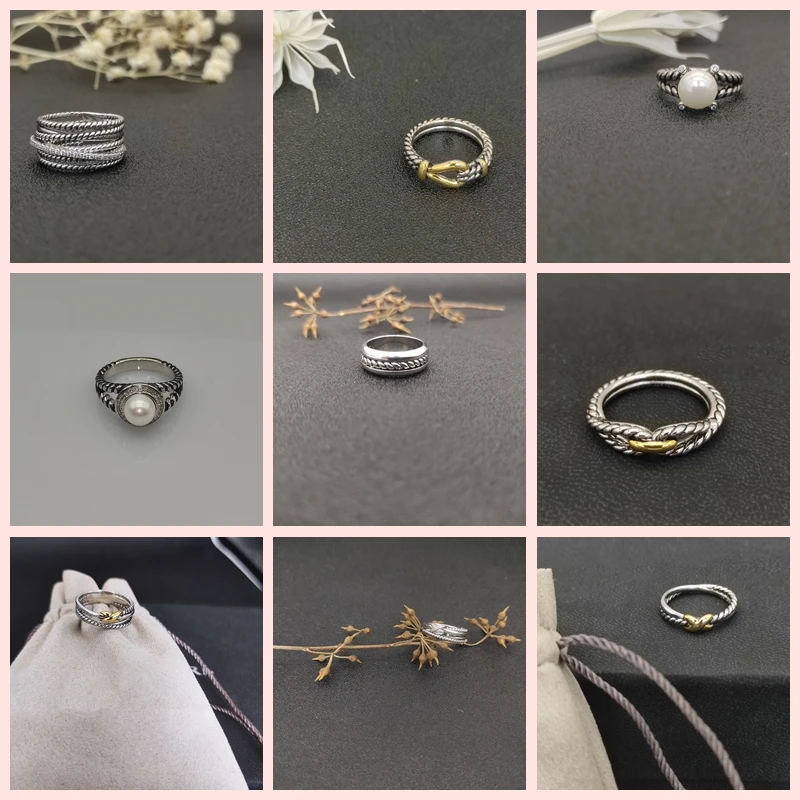 

Женское кольцо X-образной формы Dy Ring, золотистое кольцо с четырьмя крапанами и фигурным логотипом, 2023