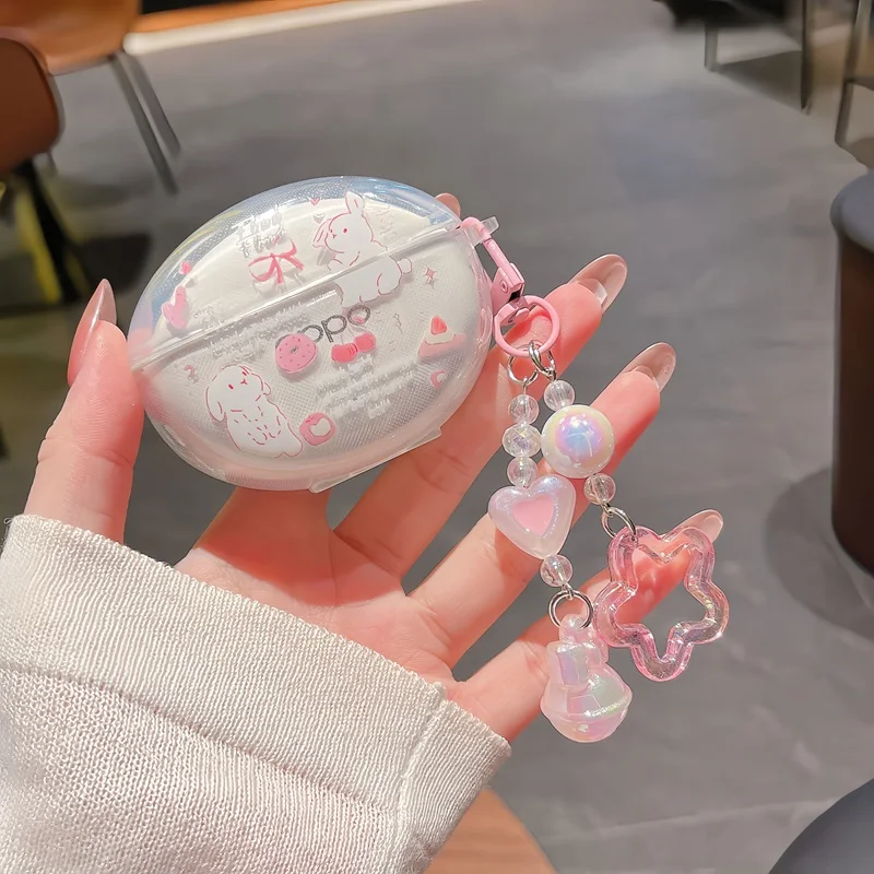 Cute Cartoon Cat Bow Star Earphone Case - Soft Cover