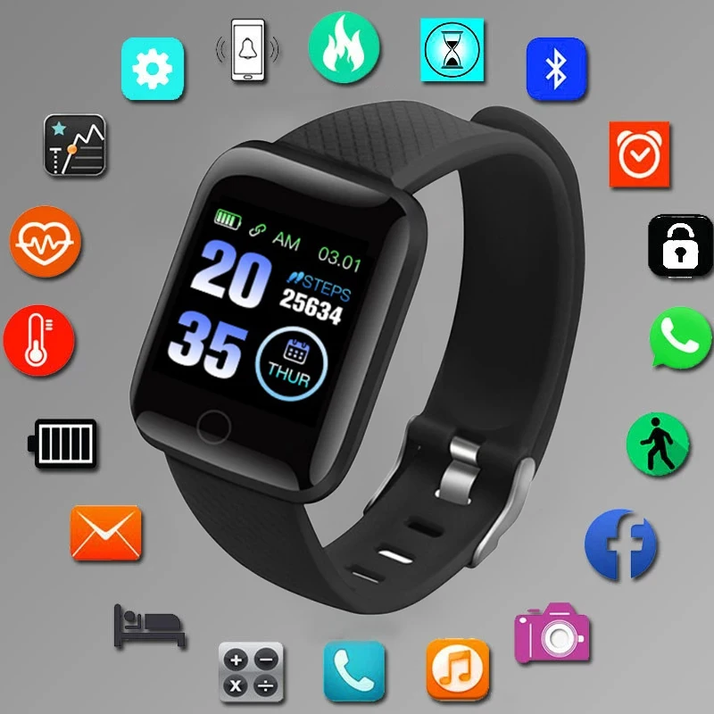 

Reloj 116Plus Smart Watch 2023 For Men Women Sports Smart Watches Fitness Tracker Bluetooth Smartwatch Android IOS Watch fit