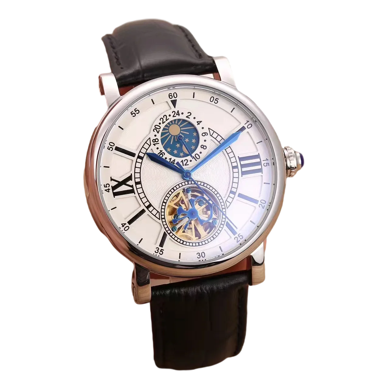 

Часы мужские механические с автоподзаводом и кожаным ремешком