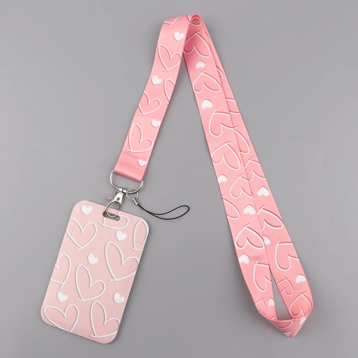 Heart Credential Holder Minimalist Style Lanyards for Key Neck Strap For Card Badge Gym Keychain Keyring Accessories Gifts
