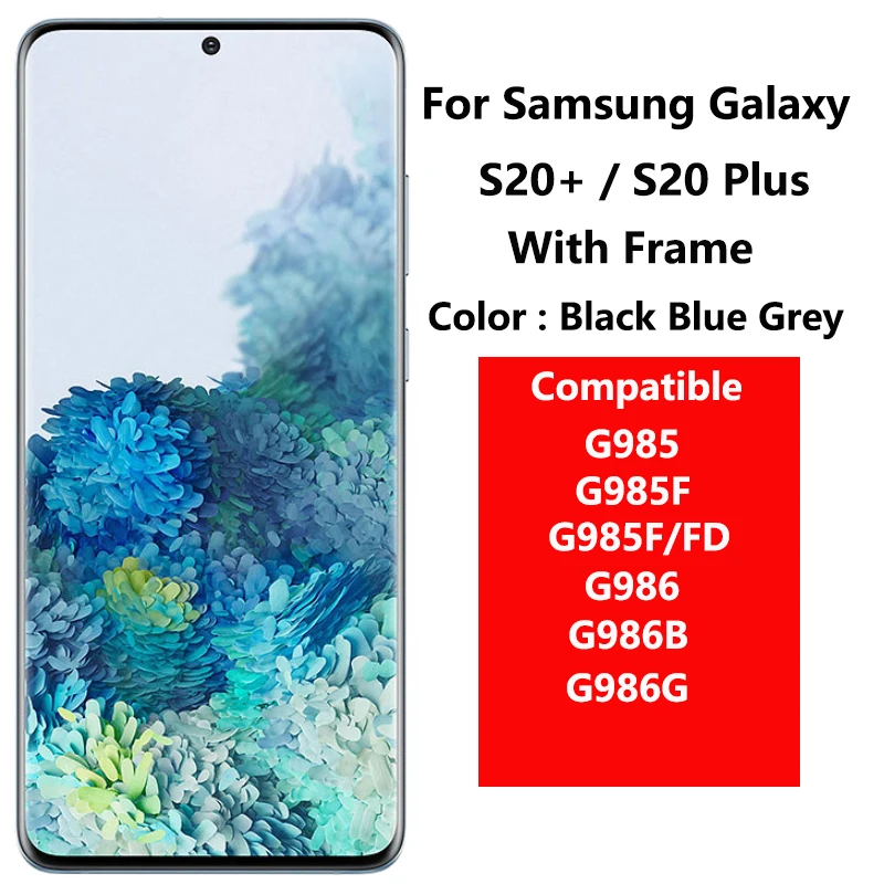 NEW OLED G985F LCD For Samsung S20 Plus LCD With Frame S20 +