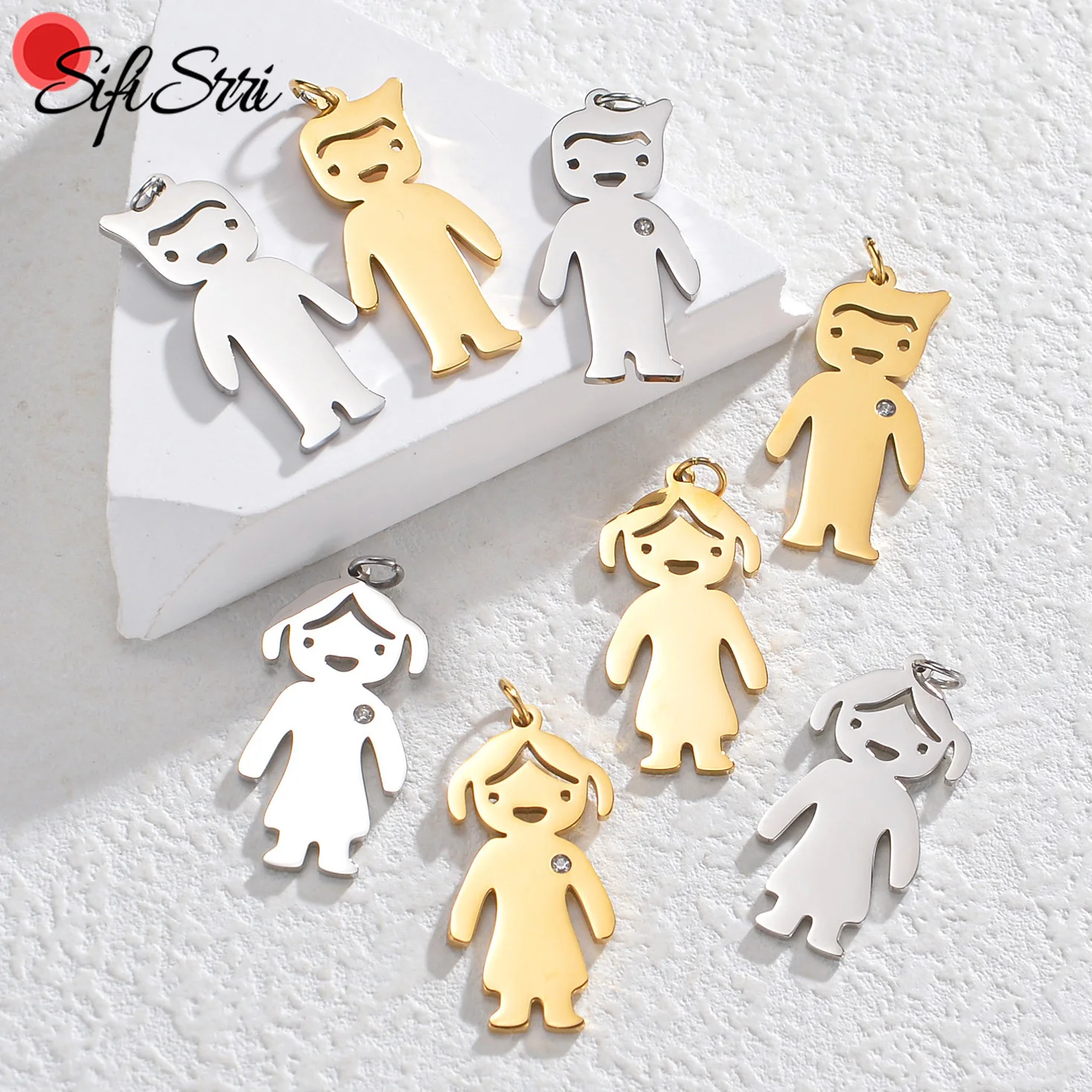

Sifisrri Fashion Men Women Dog Cat Pendant No Fade Charms Stainless Steel For Jewelry Making Handmade DIY Necklace Accessories