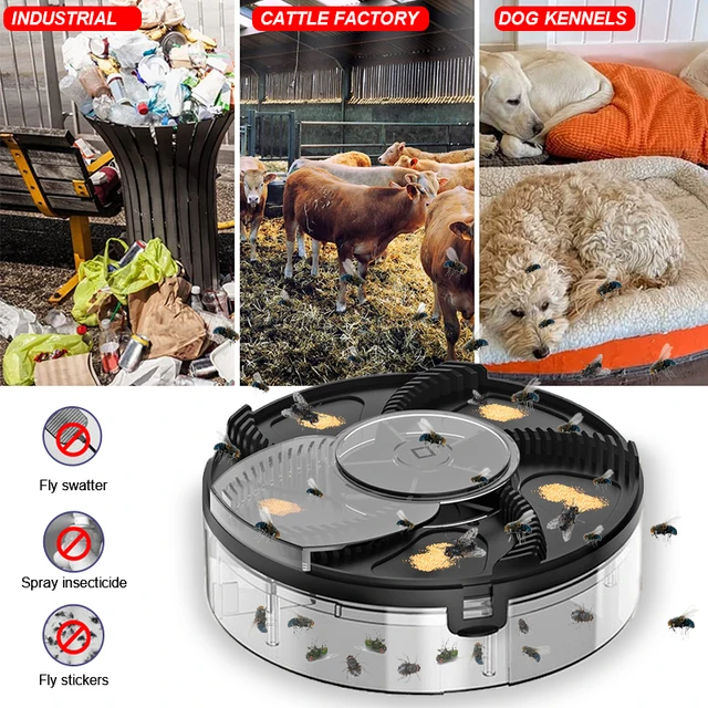 Elektromos Légycsapdás Légykapó Rovar Kártevő Fogás Biztonsági Rovarok Repülõgép Automatikus Forgó Légycsapda Otthoni Kerti Konyhához - Image 6