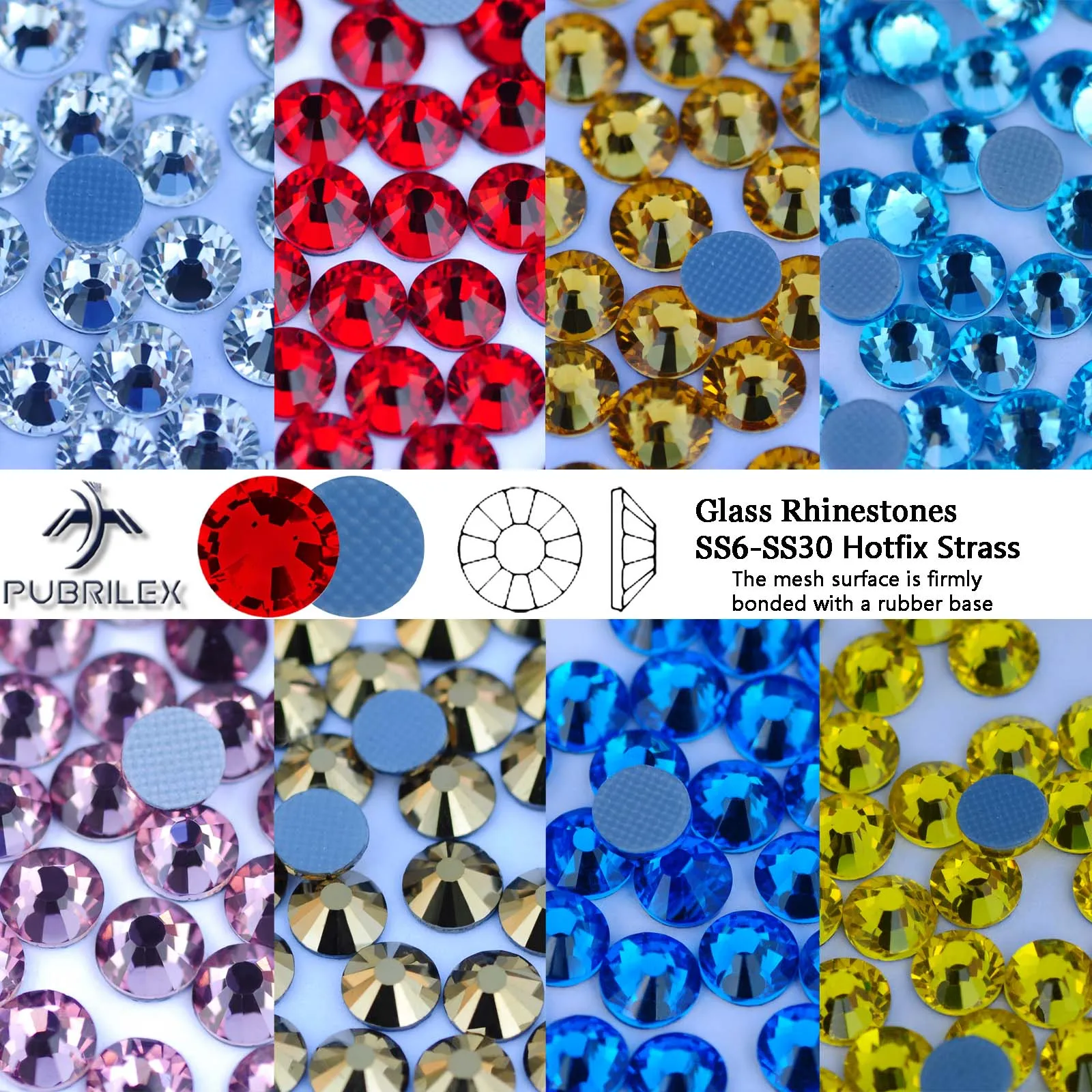 5A Top Qualität Alle Serien Glas Hot-Fix Kristall Strass Flache Rückseite Eisen Auf Strass Steine Für DIY Kleidung bekleidungs Dekorationen