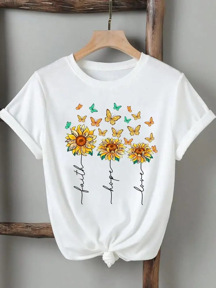

Tee Clothing Printing T-Shirt Women Lady Tshirts Printed Butterfly Trend 90s Cute Fashion Casual Short Sleeve Graphic T Top
