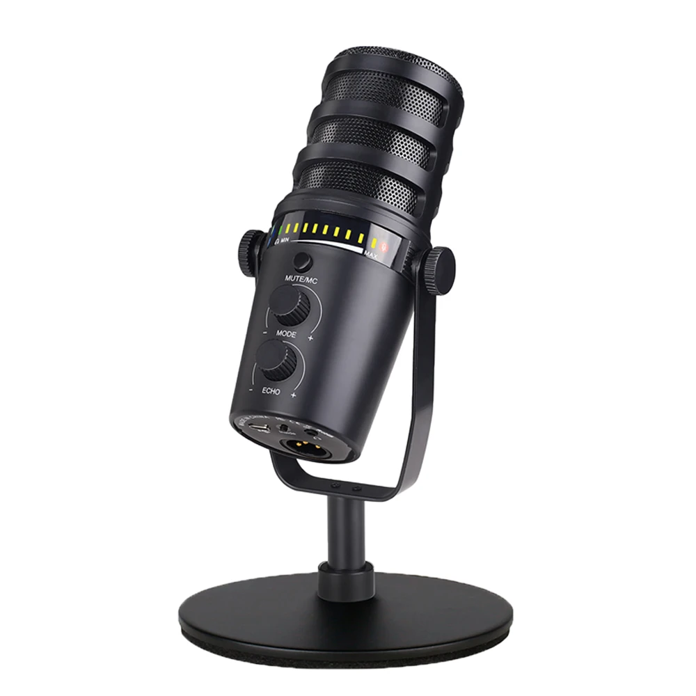 Haomuren xlr usb dynamisches Mikrofon für Podcasting-Aufnahmen, PC-Computer-Streaming-Gaming-Mikrofon mit Stumm schalt knopf Kopfhörer anschluss