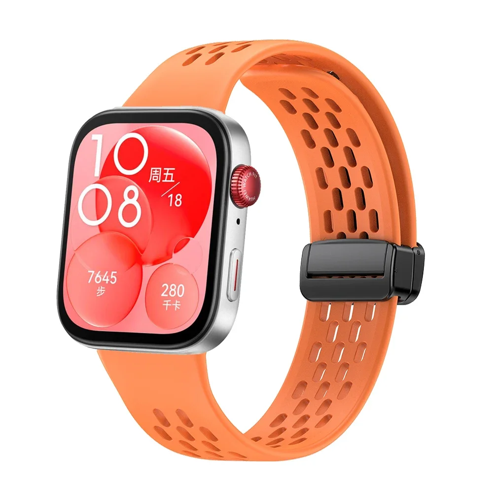 Breathable Magnetic Silicone Strap Bracelet Wristband Replacement