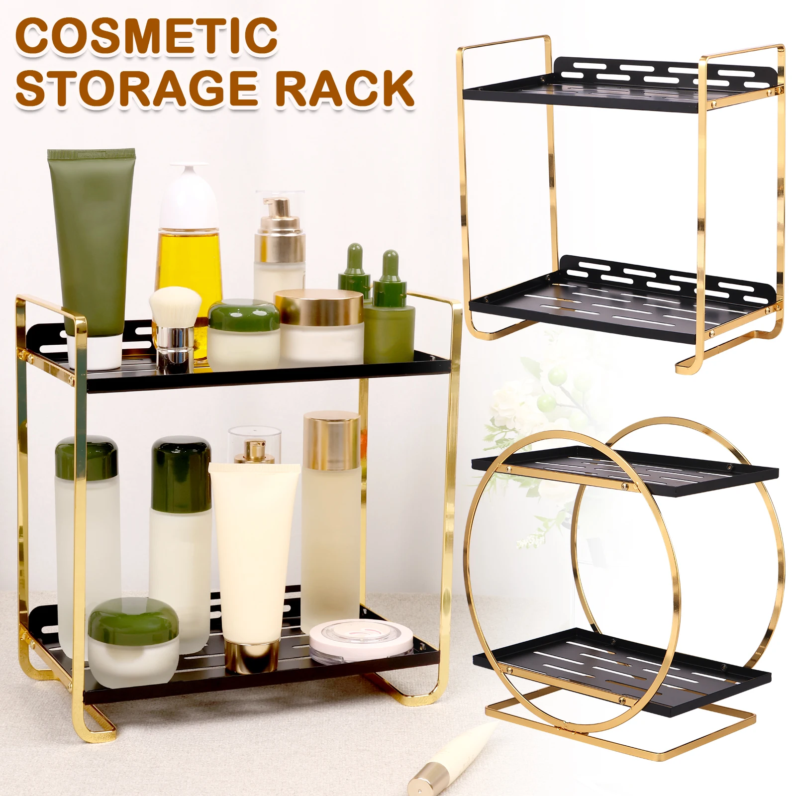 Bathroom Organizer Countertop Gold, 2 Tier Bathroom Vanity Organizer Makeup  Shelf Removable Tier Tray for Dresser,Bedroom - AliExpress