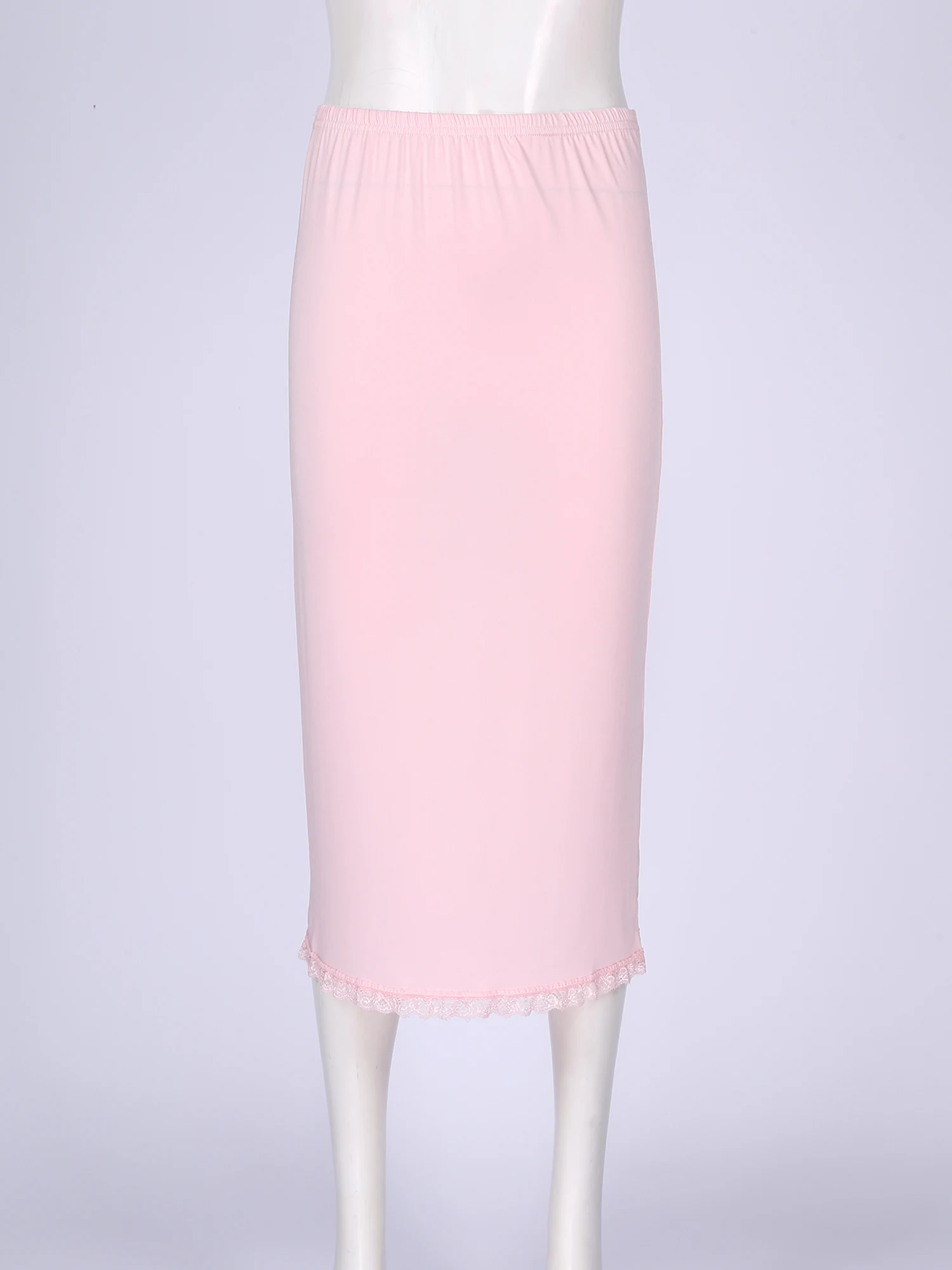 Women Girls Underskirt Intimates Casual Mini Lined Skirts Commuter Office High Waist Half Petticoat Skirt Wild Card Sleepwear