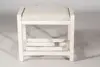 Furniture Amelia, White Vanity Stool 2