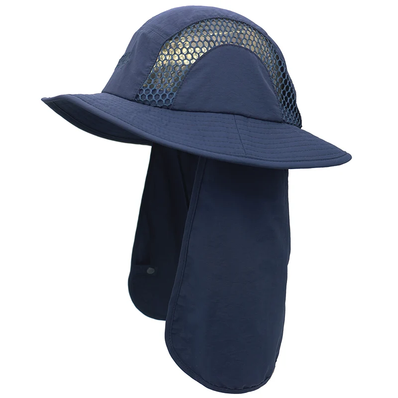 Decentron Outdoor Large Brim Fishing Hat with Neck Cover UPF 50+ Mesh Sun  Hats