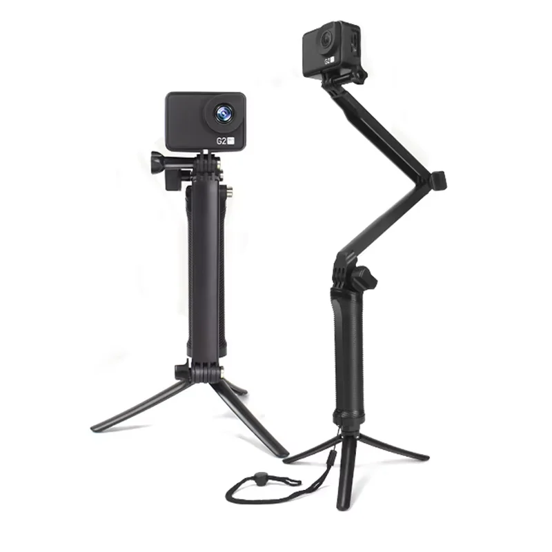 Sports Cameras for GoPro Hero 10 9 Selfie Stick Adjustable 360° Rotation Tripod Extension Rod Foldable Monopod Self-timer