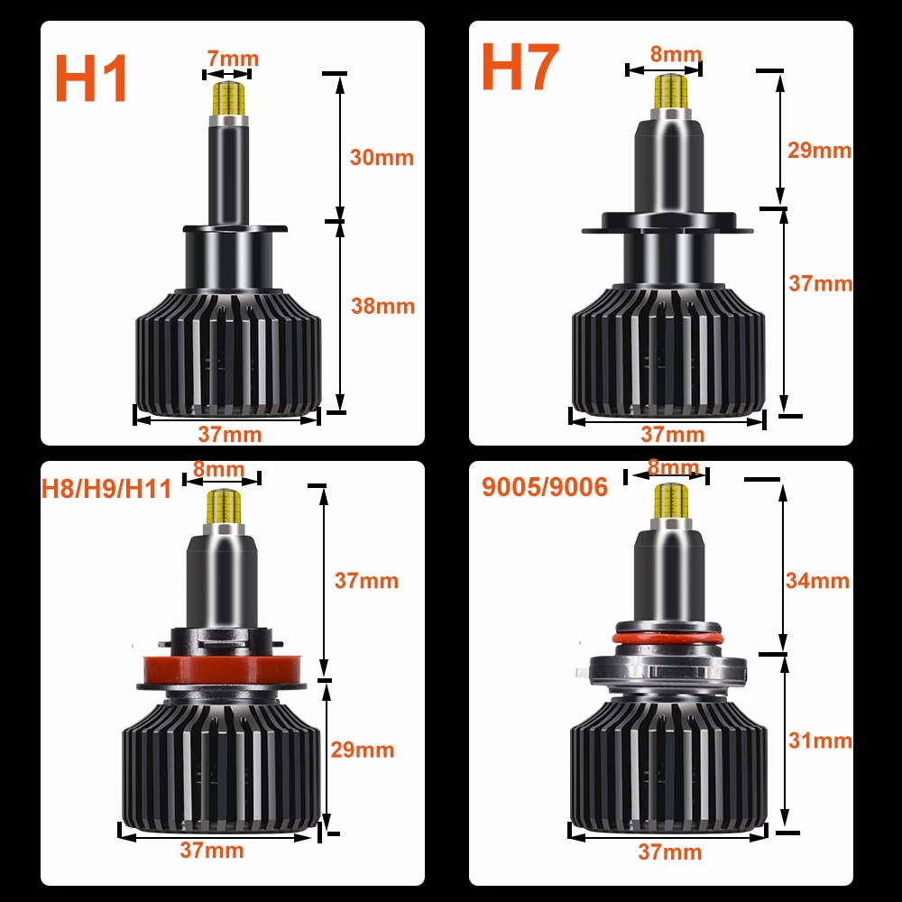 Carlxl H1 H7 LED 360 H4 20000LM HB3 HB4 9012 HIR2 Led H11 H8 9006 9005 Car Headlight Bulb Auto Fog Lighting Turbo Mini Lamp led car lights led lights led bulbs led headlights led car headlights car headlamps