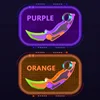 3D Carrot Gravitys Knife Decompression Toys Children Decompressions Push Card Small Toy 3D Printing Plastic Butterfly Claw Knife 5