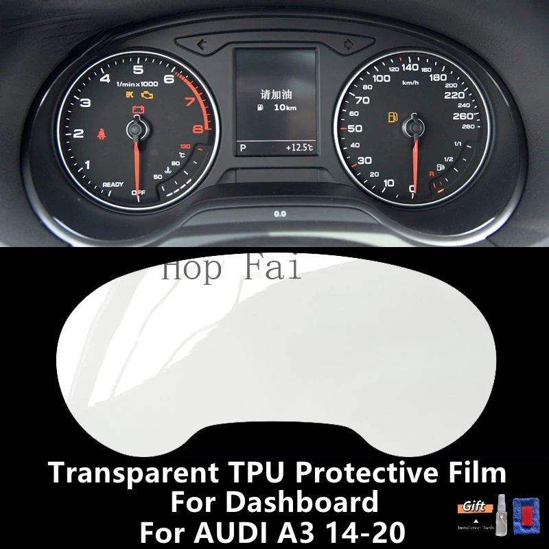 

For AUDI A3 14-20 Dashboard Transparent TPU Protective Film Anti-scratch Repair Film Accessories Refit
