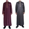 Abaya Islam Men Robe Muslim Dresses Djellaba Homme Fashion Solid Color Shirts Arabic Dress Ethnic Men's Clothing Gift