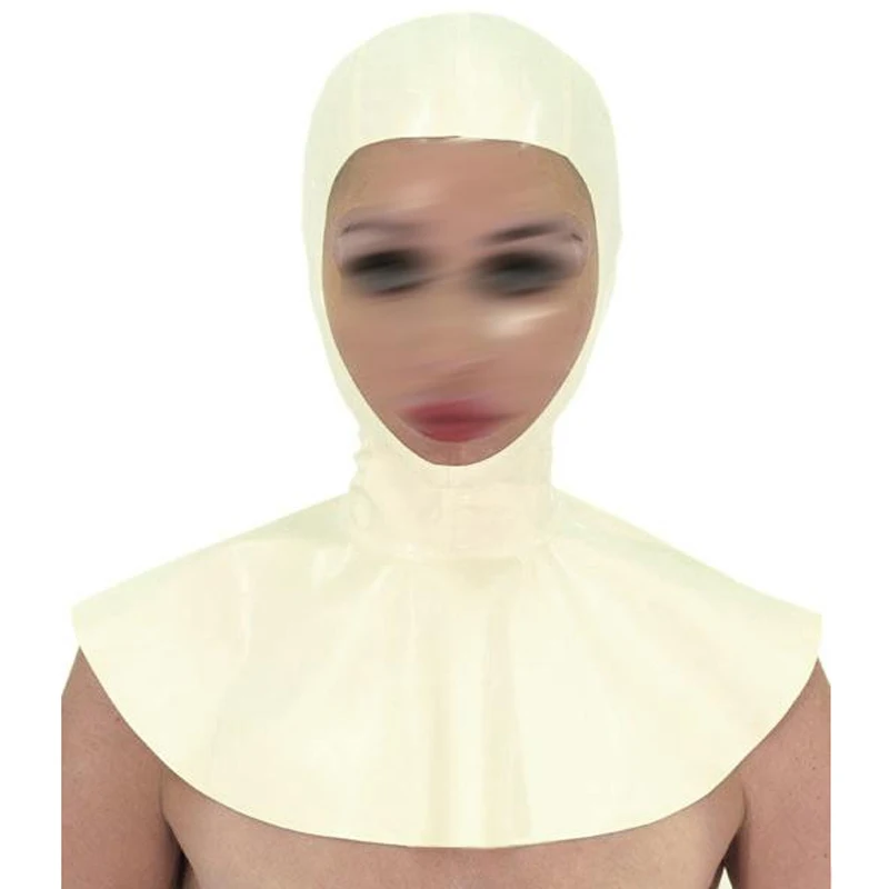 

Sexy Latex Gummi Women Men Rubber Mask Dress Fetish Outfit Hood Handmade Costumes Headpiece S-LM082