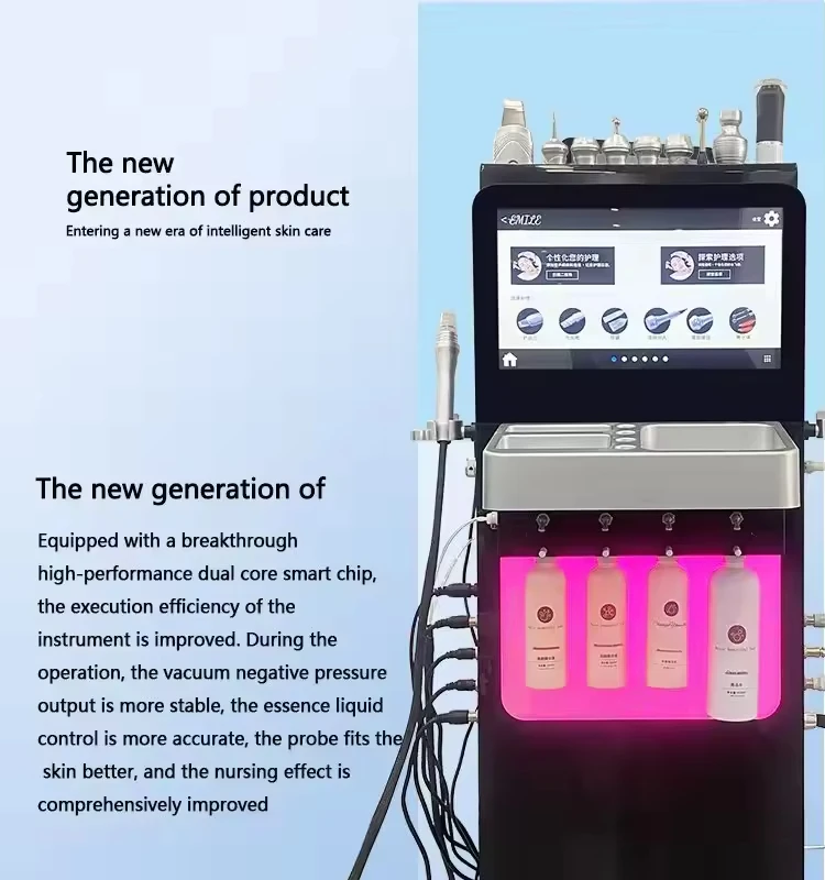 Peeling Facial de Limpieza Profunda con H2O2 para Microoxigenación Bio, Lifting Facial, Dermoabrasión con Punta de Diamante