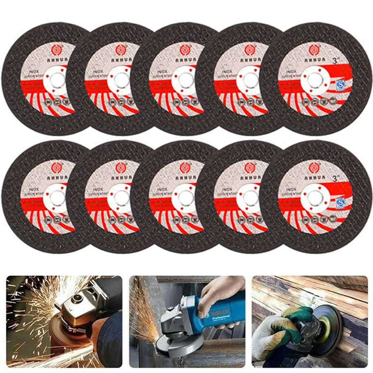 3 In Grinding Wheel Cutting Disc Inner diameter 10mm Grind Disc Cutting Grinding Round For Mini 75 mm Angle Grinder 5/15Pcs