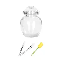 Professional Glass Pickle Jar Thick Stable for Home Dining Table 1