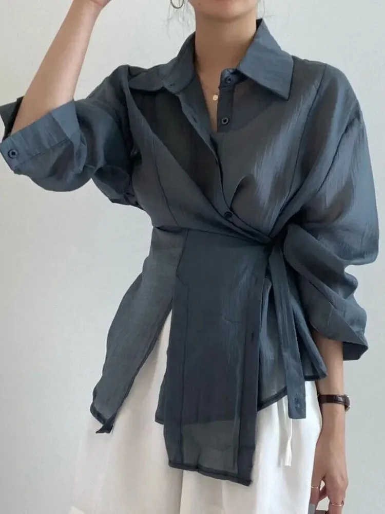 Elegant Office Lady Long Sleeve Women Shirts