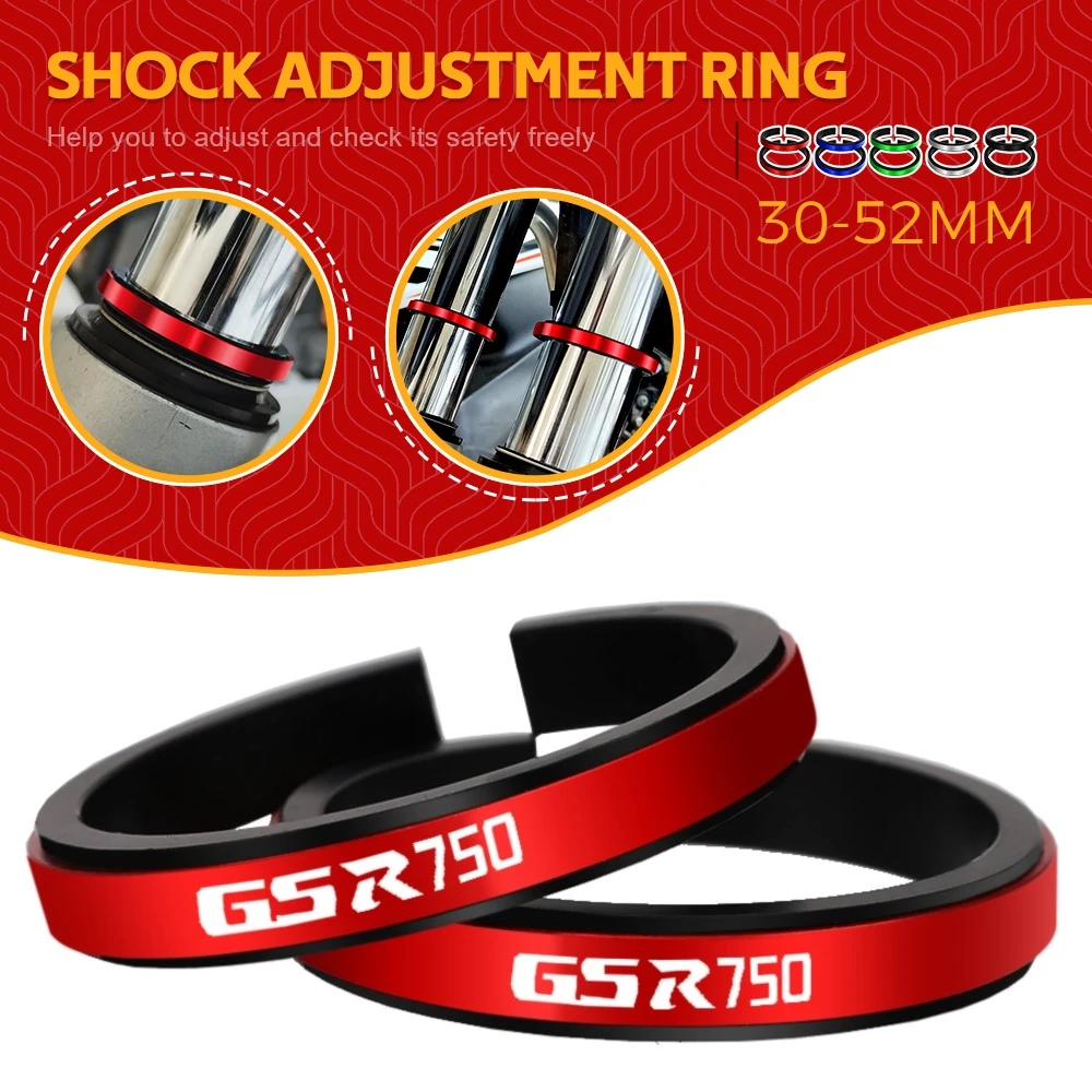 

FOR SUZUKI GSR750 2011-2023 2022 Motorcycle Adjustment Shock Absorber Auxiliary Rubber Ring CNC Accessories Fit 30MM-52MM
