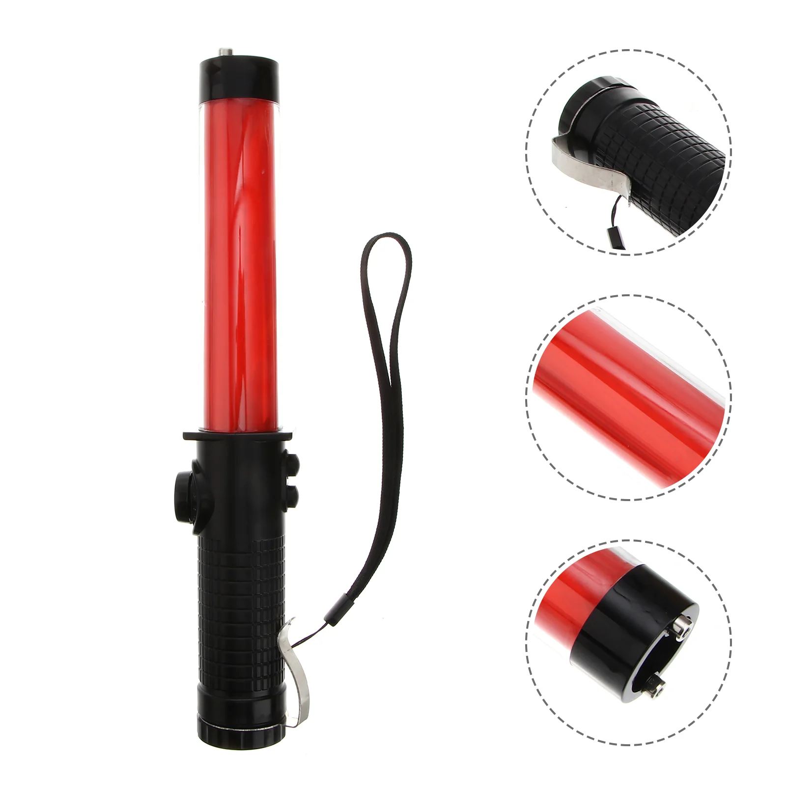 11- inch Red LED Lamp Fire Control Traffic, Traffic Wand With Magnet Hook, 2pcs Emergency Roadside Beacon Without ( Light stick