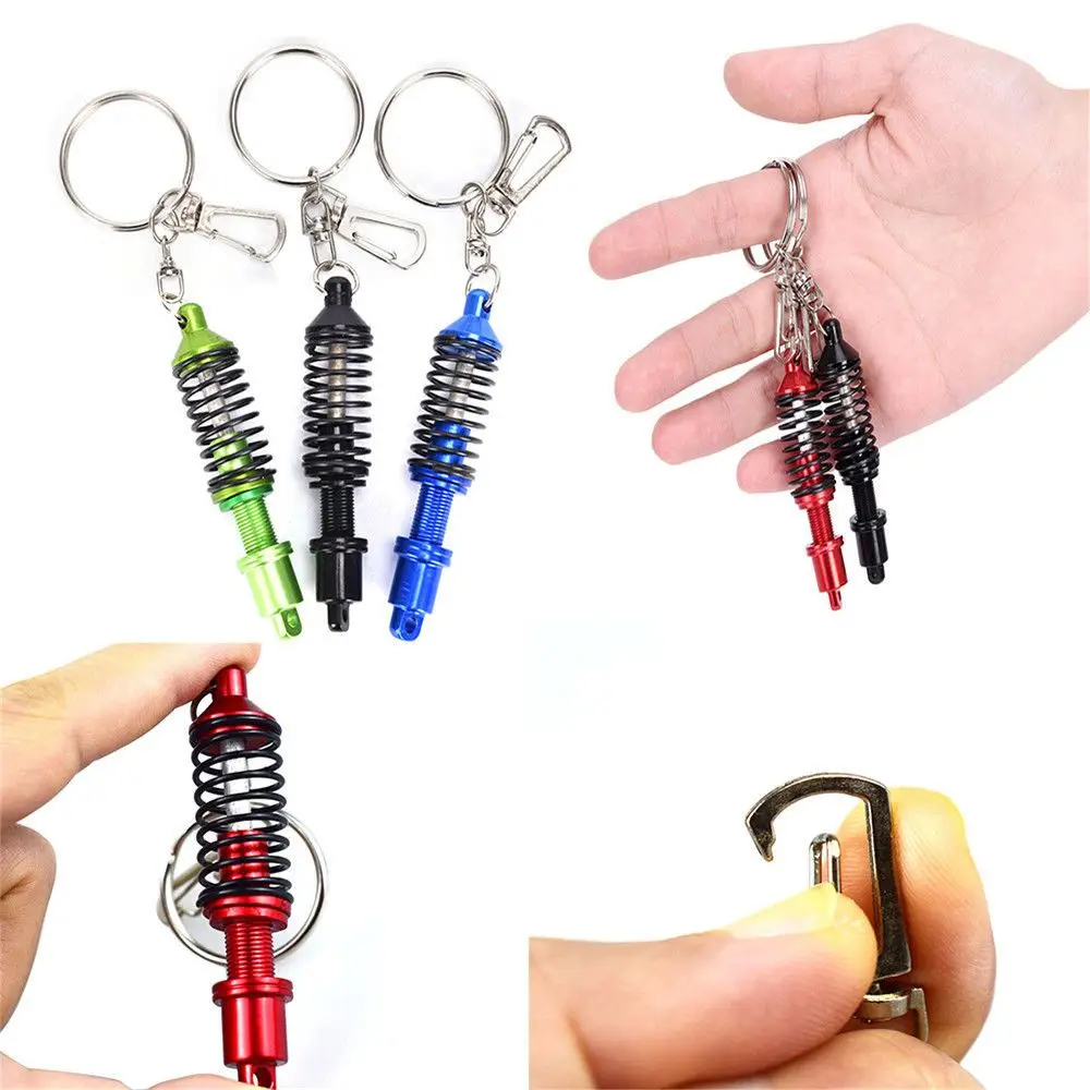 Adjustable Coilover Spring Keyring Keychain Cool Shock Absorber