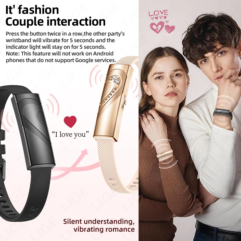 LIGE Smartwatch-Armband mit Anruferinnerung für Damen und Herren, Sport- und Fitness-Tracker, Smart-Armband mit Herzfrequenz- und Blutsauerstoffmessung_voghion.com