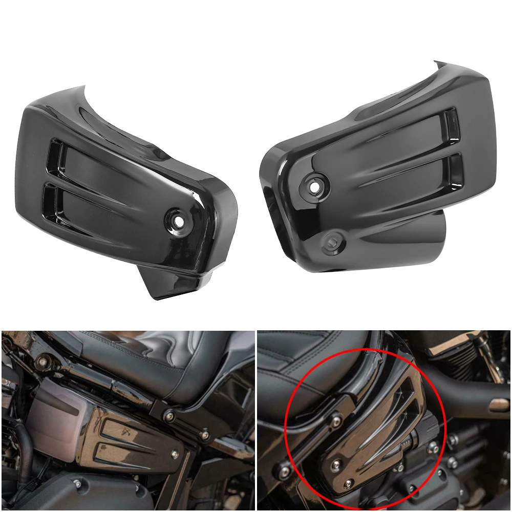 

Motorcycle Side Battery Fairing Covers Cap Left Right Side Black For Harley Softail Fat Bob Breakout M8 FXBR 2018 - 2022