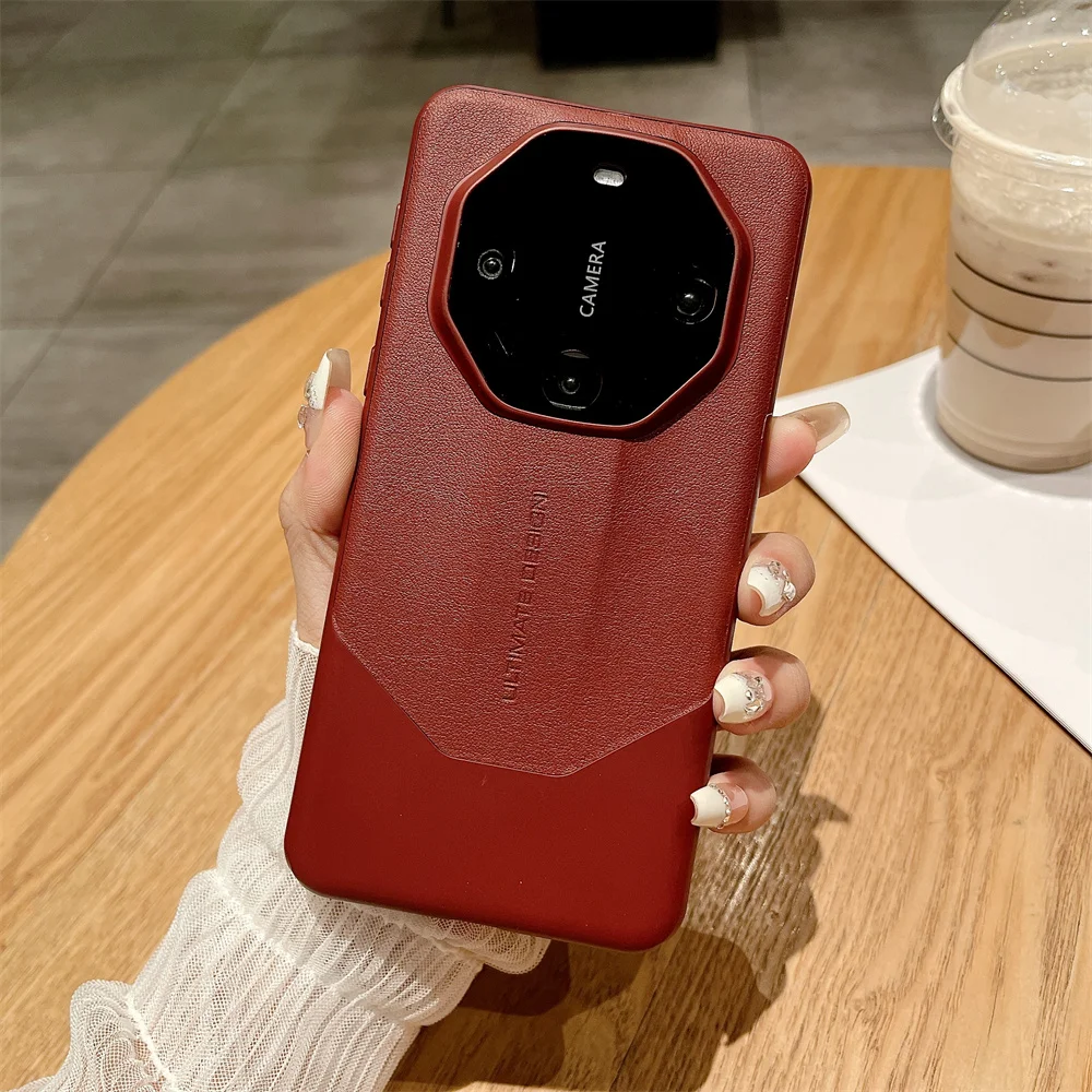 Luxurious PU Leather Phone Case with Camera Protection and Shockproof Design