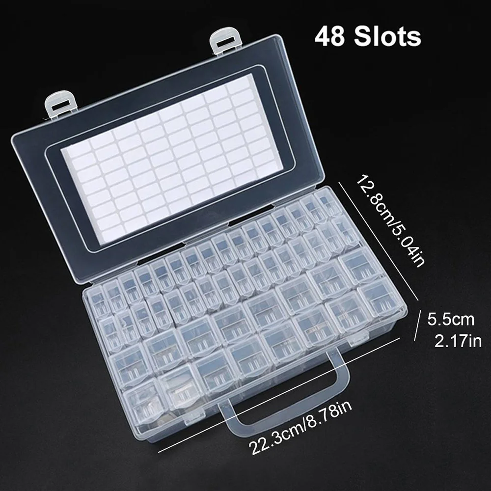 EverShine DIY Diamond Mosaic Tools Bead Storage Box Diamond Painting Accessories Transparent Box 32/42/48/64 Bottles