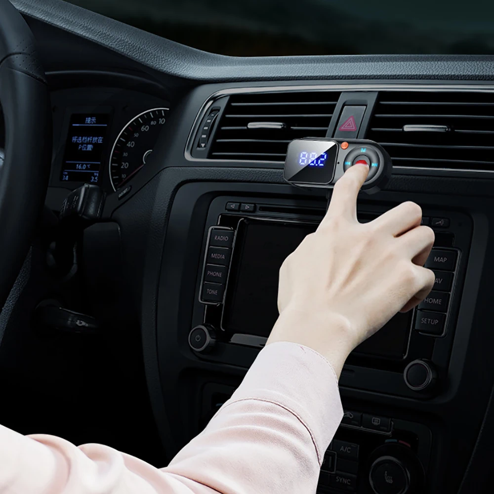 Wireless Bluetooth 5.0 FM Transmitter Car Mp3 Player Handsfree Car Kit LCD Aux Audio USB Charge PD18W Accessories FM Modulat fm transmitter,car mp3 player