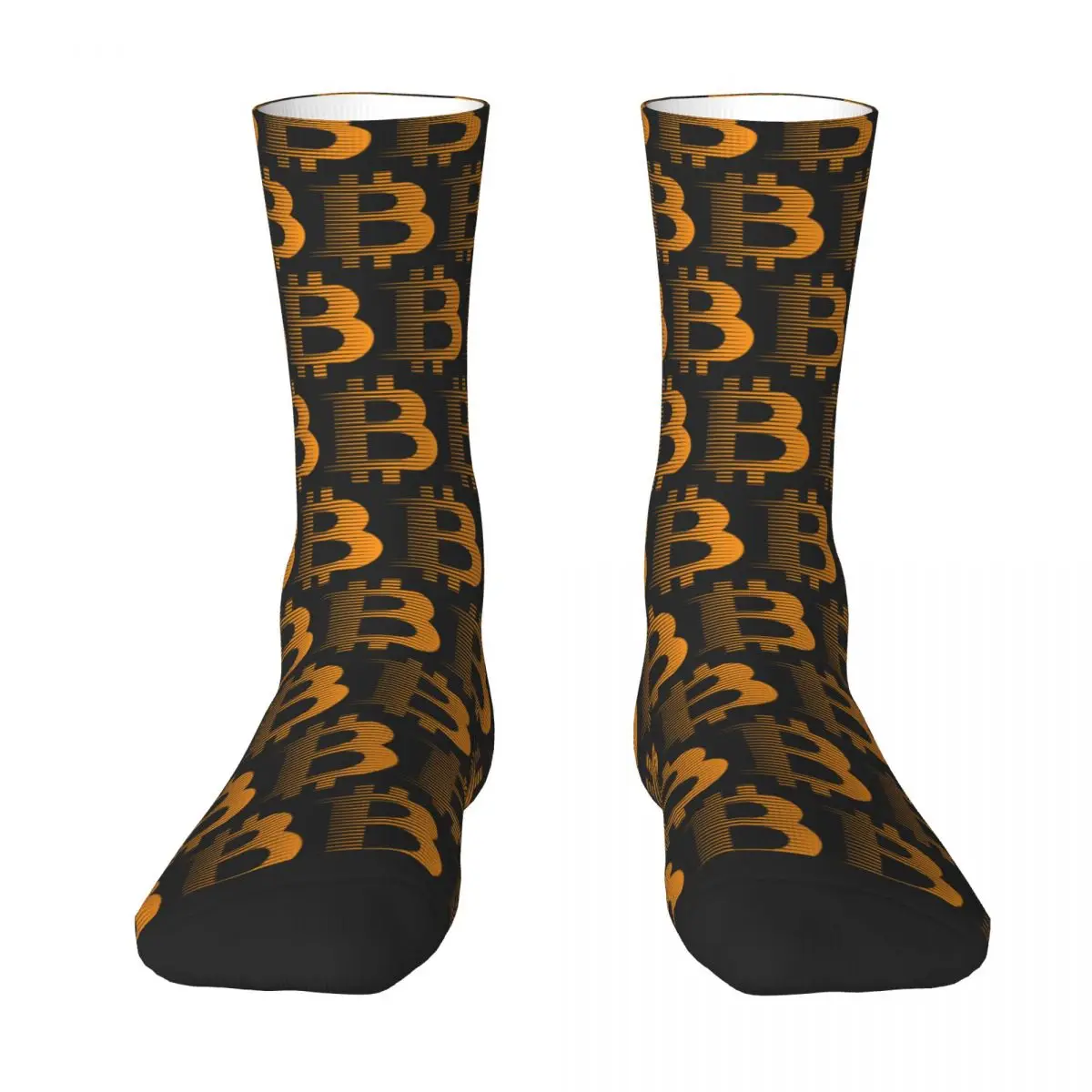 

Casual Graphic Bitcoin Symbol Gift Shirt Cryptocurrency Adult Socks The Best Buy Knapsack Elastic Stockings Funny Novelty