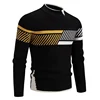 Autumn New Sweater Men's Half High Neck Casual Versatile Round Neck Knit with Slim Fit Elastic Sweater Inside 4