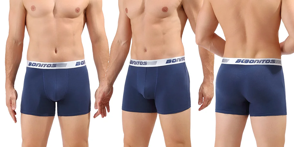 5 stücke Baumwolle männer Unterhosen BONITOS Männer Höschen Brief Elastische Bund Boxer Briefs Drucken Boxer Unterwäsche Mann Shorts – Detail 9