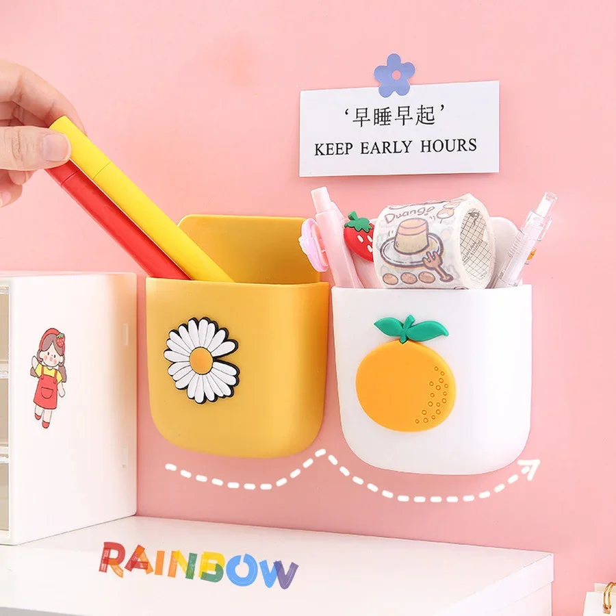 

New Multifunction Cartoon Wall Mounted Storage Box Organizer Stand for Remote Control, Mobile Phone, Plug, and Wall Charging