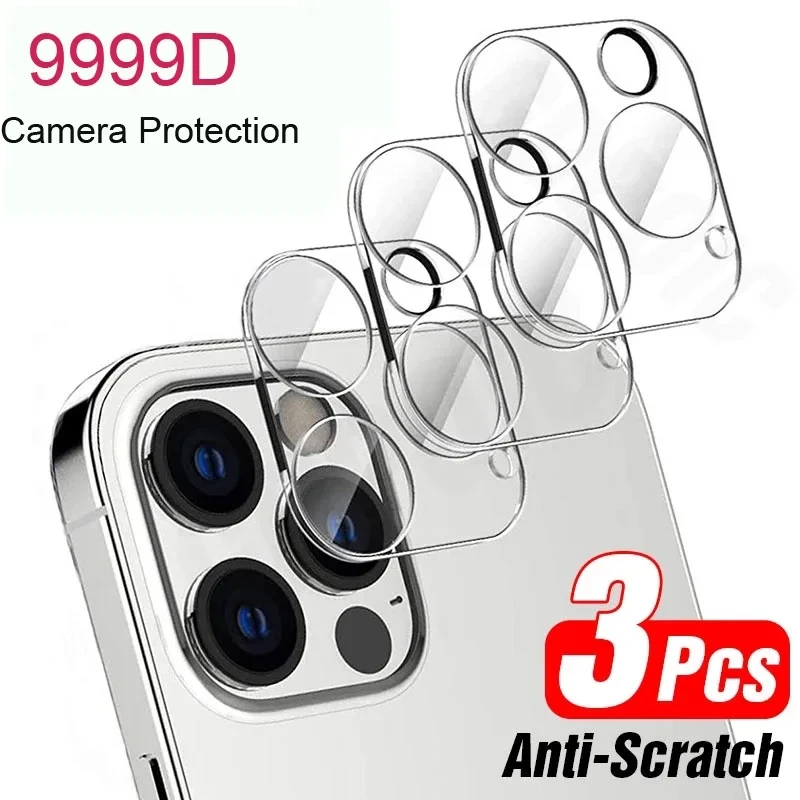 

3PCS Camera Lens Protection For iPhone 12 13 14 15 Pro Max Lens Screen Protector 3D Full Tempered Glass For 12 ProXS MAX Camera