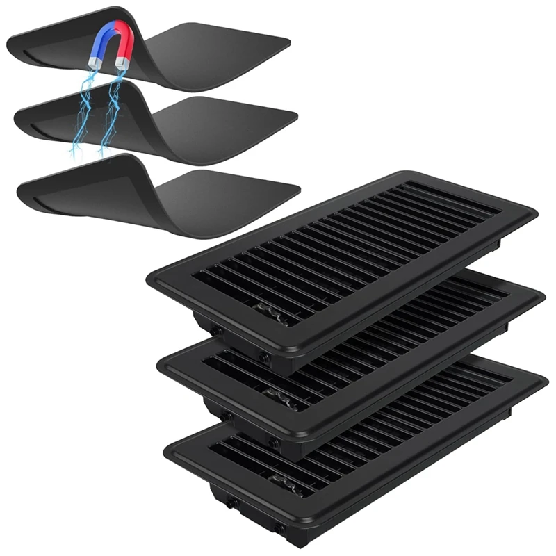 

Floor Register 4 X 10 Inch With Strong Magnetic Vent Cover Set Air Vent Cover Kit For Home Floor Wall Or Celling For HVAC RV AC